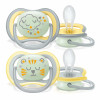 Philips AVENT SCF376/01 baby pacifier Night baby pacifier Orthodontic Silicone Multicolour